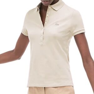 3/$10 Lacoste Tan Beige Collared Slim Fit Polo